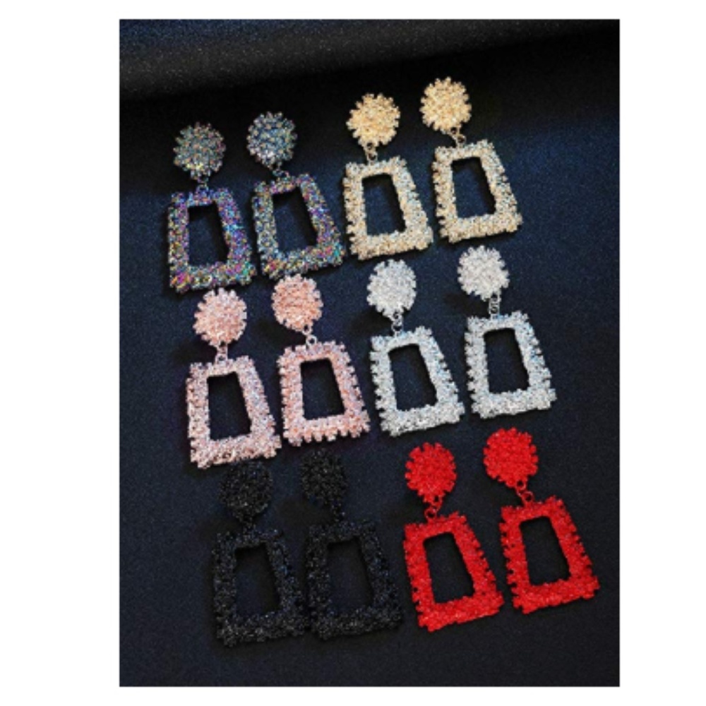 Women 6 Pairs Bohemian Geometric Drop Earrings - Picture 6 of 6